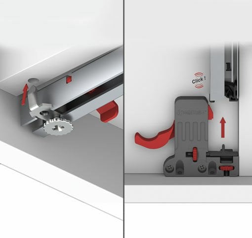 SMART SLIDE Push-Open 400mm Partial Opening Drawer Rail (Including Latch)