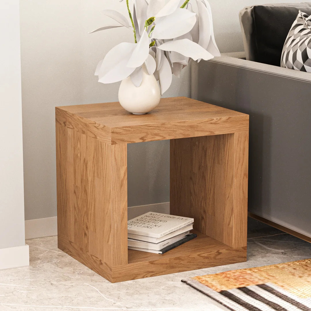 Arien Pine Tree Square Side Table