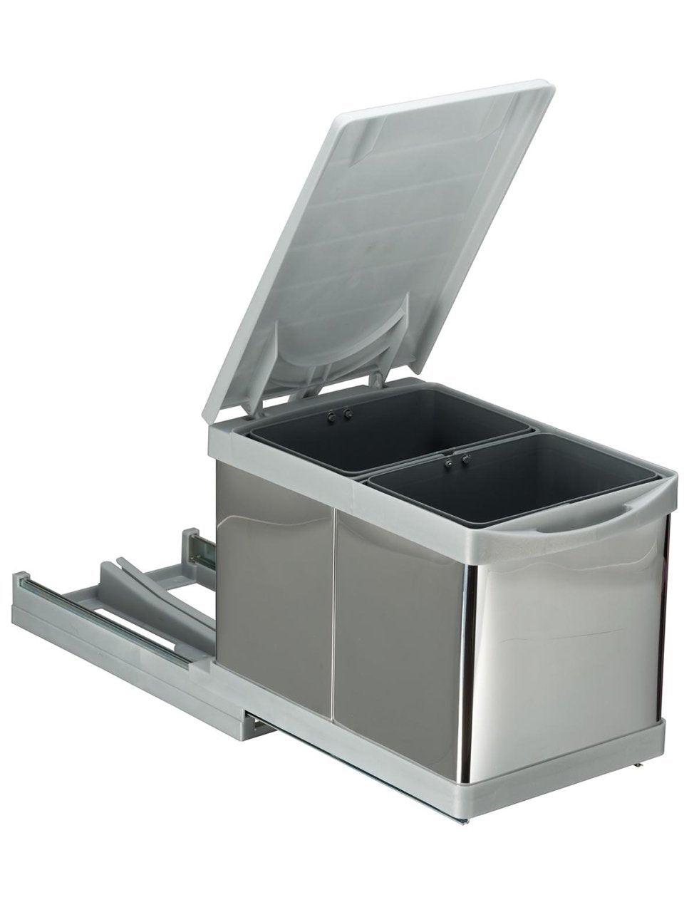 Toty 6 + 6 lt Automatic Opening Lid Rail Trash Can