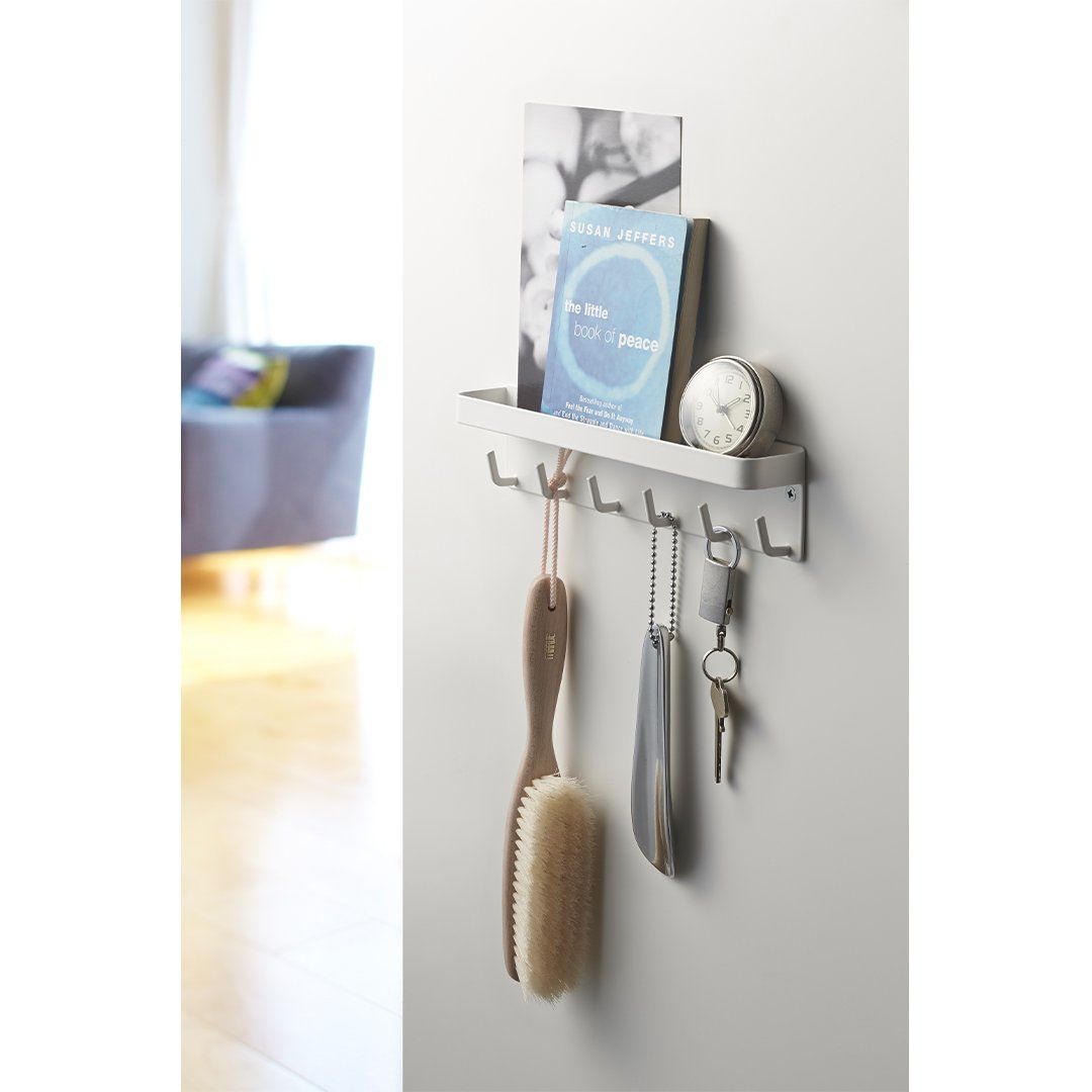 Smart Magnetic White Key Hanger and Rack