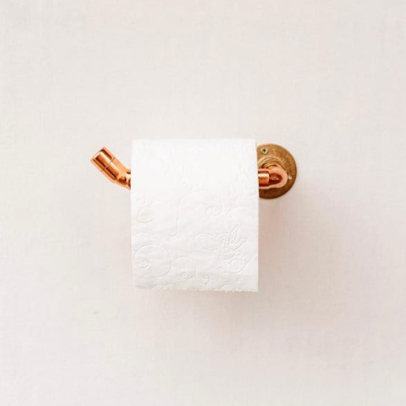 Pebble Copper Toilet Roll Holder