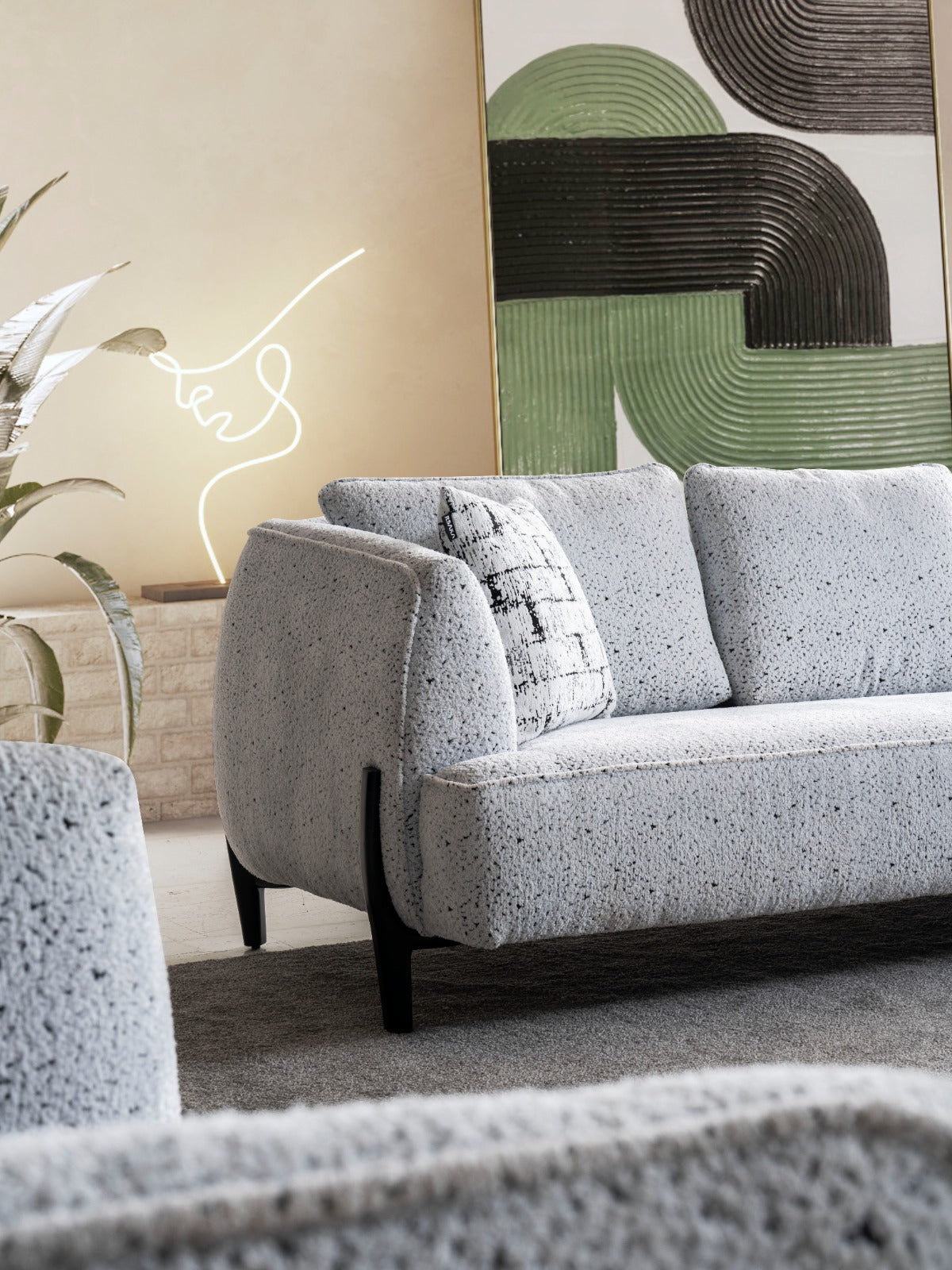 Prada 4-Seat Sofa with Coffee Table