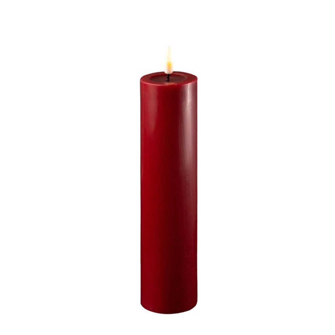 Burgundy Color Led Candle 5X20 cm - De Rf-0055