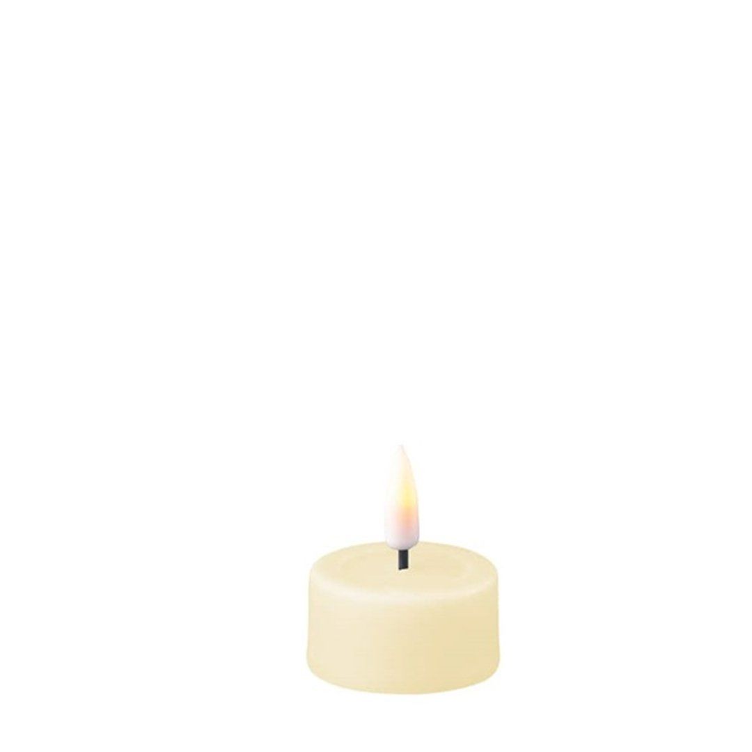 2 Pack Cream Color LED Candle 4X5 cm - De Rf-0117