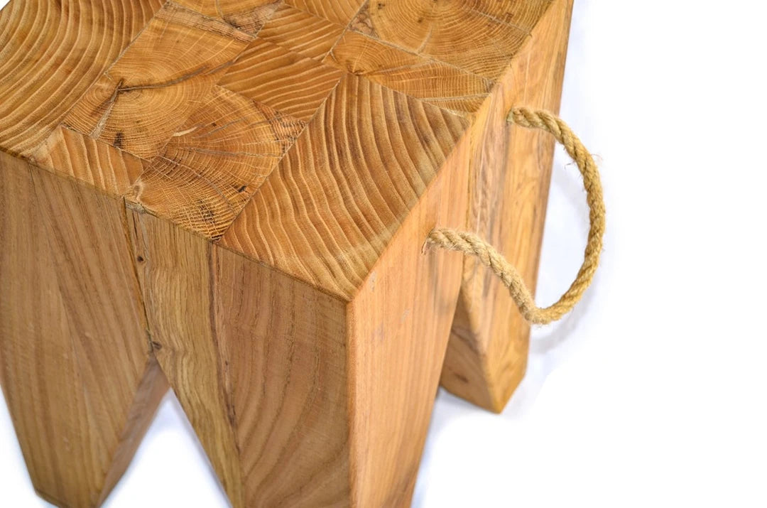 Pitholm Pine Wood Design Stool