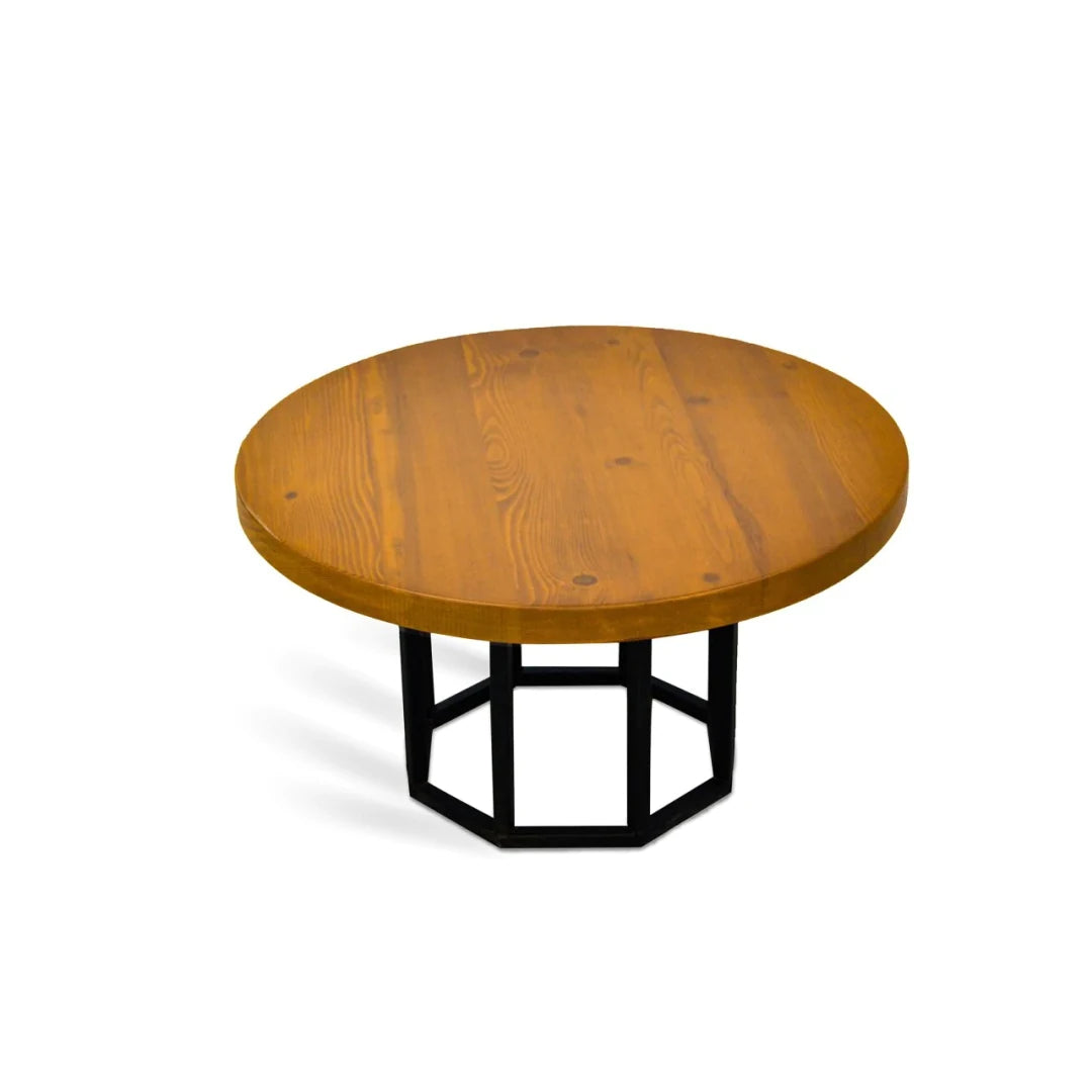 Granvin Pine Wood Coffee Table with Metal Legs