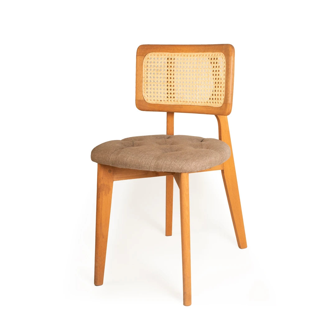 Sigulda Linen Fabric Wooden Chair