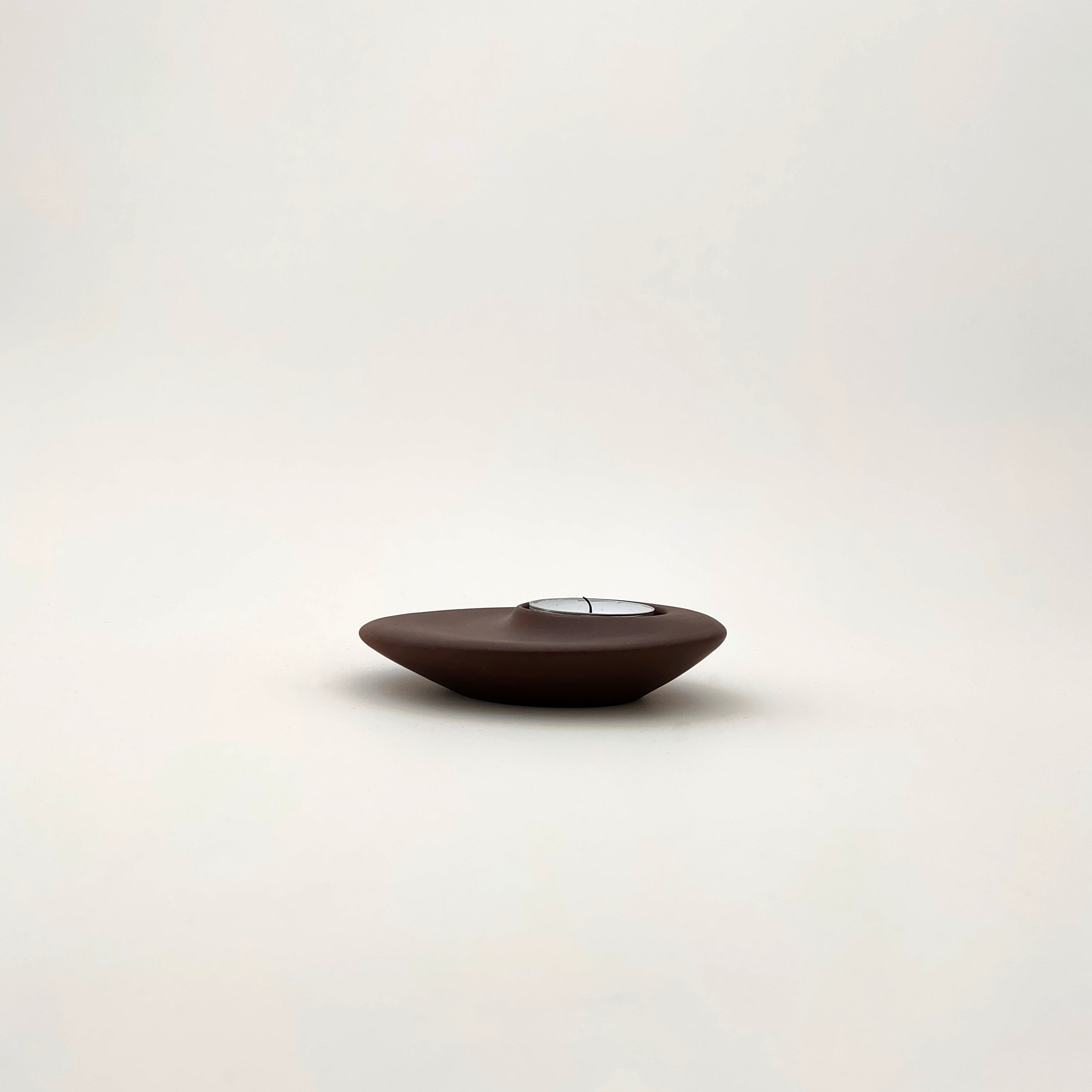 Flow - Candle Holder Brown