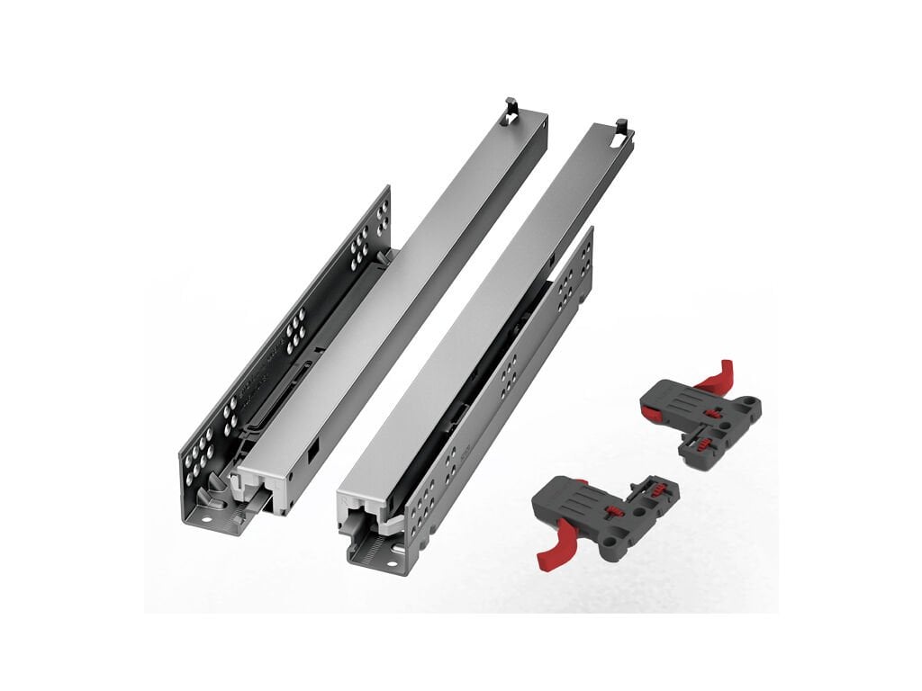 SMART SLIDE Push-Open 350mm Full Extension Drawer Rail (Latch Included)