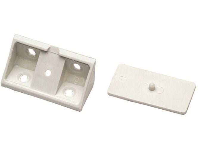 Plastic Double Covered Corner Connection White (10 Pieces)